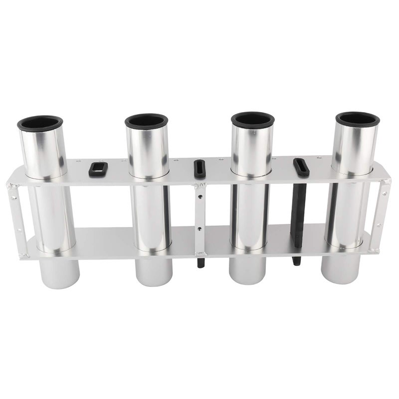 NovelBee 4 Tubes Aluminum Alloy Fishing Rod Holder for Boats Yacht - Image 1